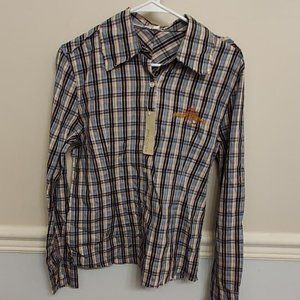 Preciosa girl's multi-color button down shirt nwt